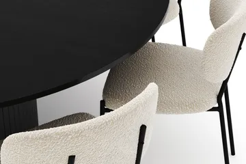 Kopparbo Runt Stort Matbord 180 cm med 8 Gemmiano Stolar - Svart - Möbler - Bord & matgrupp - Matgrupp