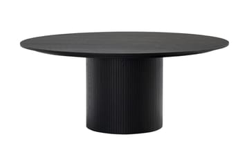Kopparbo Runt Stort Matbord 180 cm Svart med 4 Sawako Greige Stolar - Möbler - Bord & matgrupp - Matgrupp