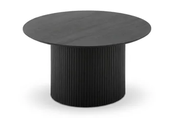 Kopparbo Soffbord Rund 85 cm med tunn bordsskiva - Svartlaserad ek - Möbler - Bord & matgrupp - Soffbord