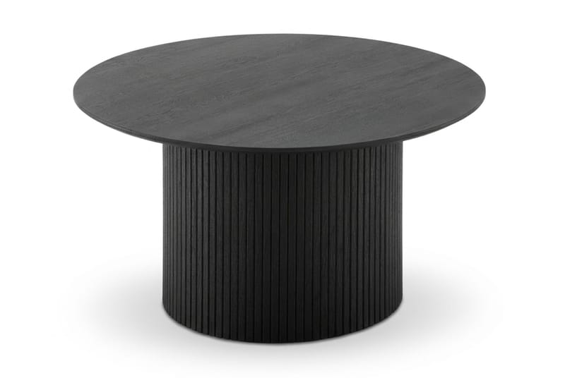 Kopparbo Soffbord Rund 85 cm med tunn bordsskiva - Svartlaserad ek - Möbler - Bord & matgrupp - Soffbord