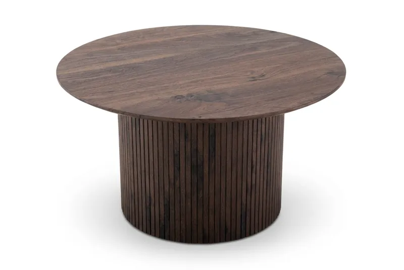 Kopparbo Soffbord Rund 85 cm med tunn bordsskiva - Valnöt - Möbler - Bord & matgrupp - Soffbord