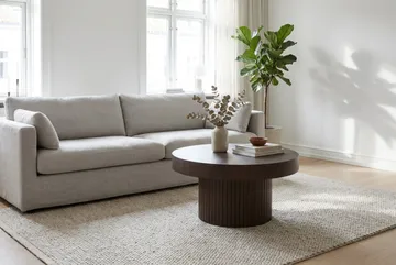 Kopparbo Soffbord Rund 85 cm tjock bordsskiva - Rökt ek - Möbler - Bord & matgrupp - Soffbord