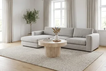 Kopparbo Soffbord Rund 85 cm tjock bordsskiva - Travertin - Möbler - Bord & matgrupp - Soffbord