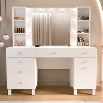Koren Sminkbord 139,9x147x139,9 cm - Vit - Möbler - Bord & matgrupp - Sminkbord & toalettbord