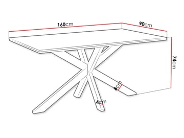 Kovrel Matbord 160 cm Rektangulär - Svart/Brun - Möbler - Bord & matgrupp - Matbord & köksbord