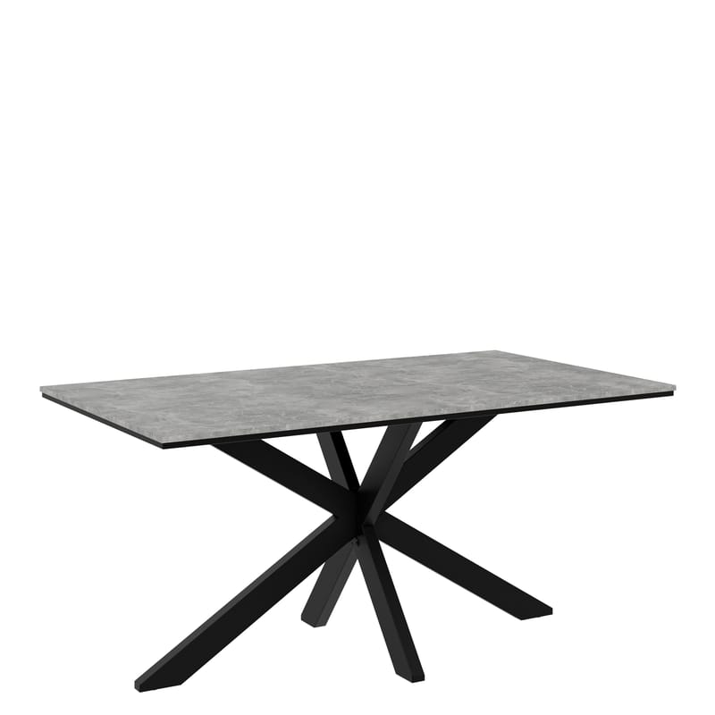 Kovrel Matbord 160 Rektangulär, Svart/Grå