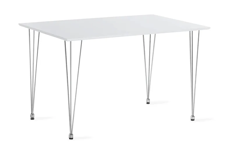 Kronblom Matbord 120 cm +  4 st Nibe stol svart med ek ben - Vit/Svart - Möbler - Bord & matgrupp - Matgrupp