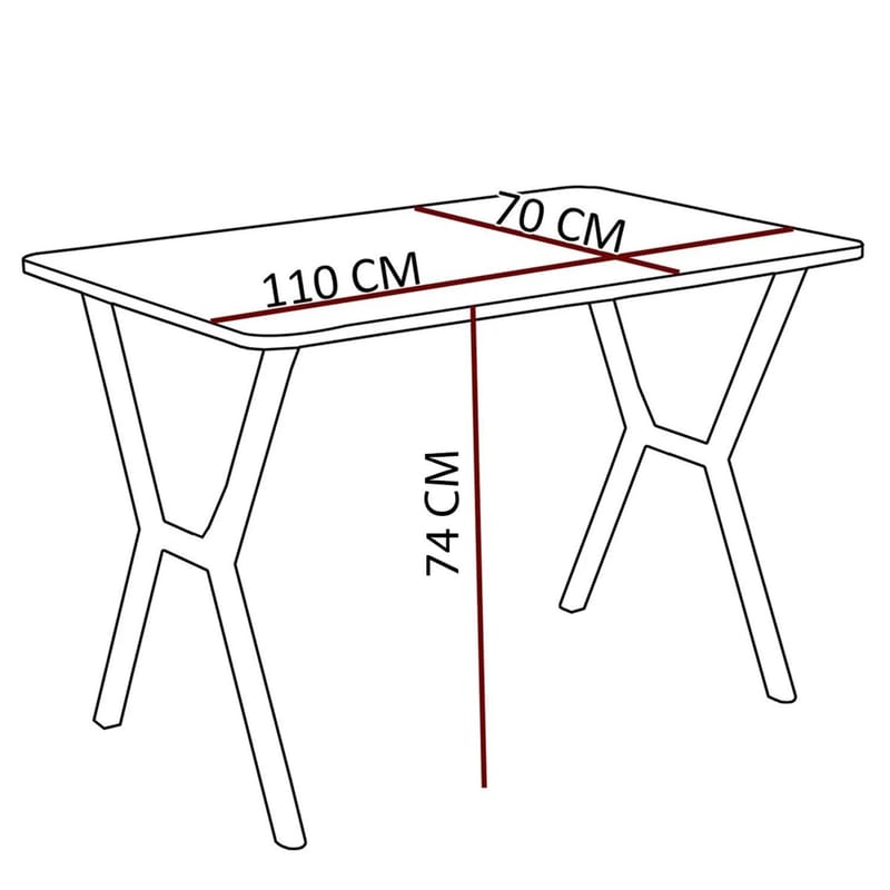 Krylor Matgrupp Bord 110 cm + 4 Stolar - Marinblå Svart - Möbler - Bord & matgrupp - Matgrupp