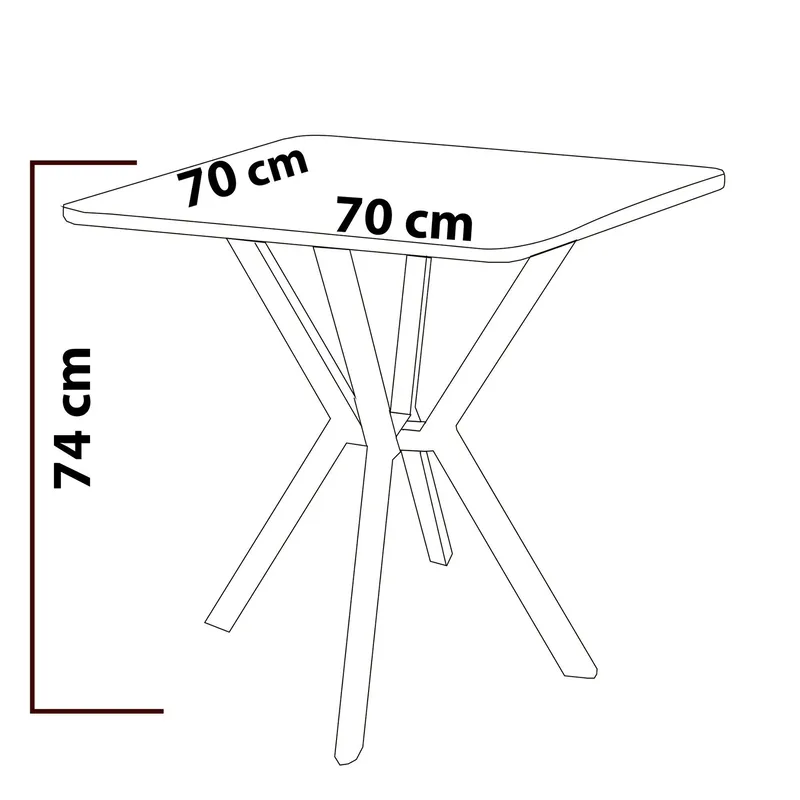 Krylor Matgrupp Bord 70 cm + 2 Stolar - Antracit/Svart - Möbler - Bord & matgrupp - Matgrupp