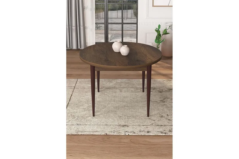 Kummer Matbord 90 cm Rund - Brun - Möbler - Bord & matgrupp - Matbord & köksbord
