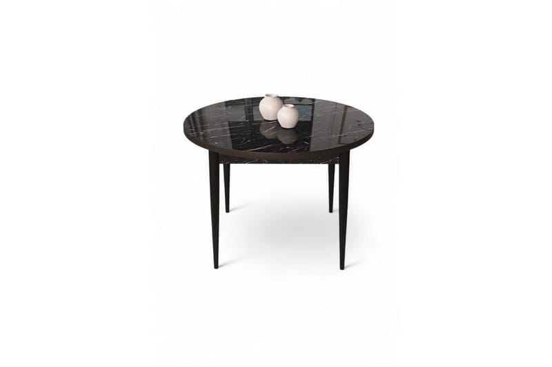 Kummer Matbord 90 cm Rund - Svart Marmor/Svart - Möbler - Bord & matgrupp - Matbord & köksbord