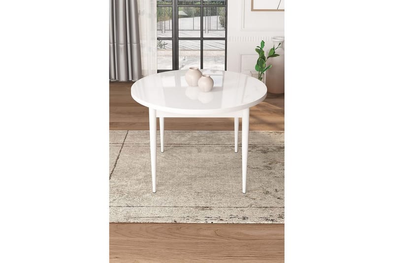 Kummer Matbord 90 cm Rund - Vit - Möbler - Bord & matgrupp - Matbord & köksbord