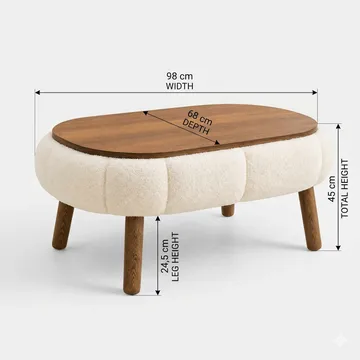 Kundu Soffbord 98 cm Bubblig - Möbler - Bord & matgrupp - Soffbord