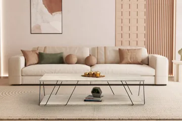 Labranda Soffbord 120 cm - Svart/Marmor - Möbler - Bord & matgrupp - Marmorbord