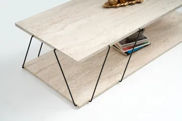 Labranda Soffbord 120 cm - Svart/Marmor - Möbler - Bord & matgrupp - Marmorbord