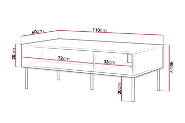 Laholm Soffbord 110 cm - Vit - Möbler - Bord & matgrupp - Soffbord