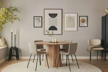 Lanzo Matbord 120 cm med 4 Katy Matstolar - Möbler - Bord & matgrupp - Matgrupp