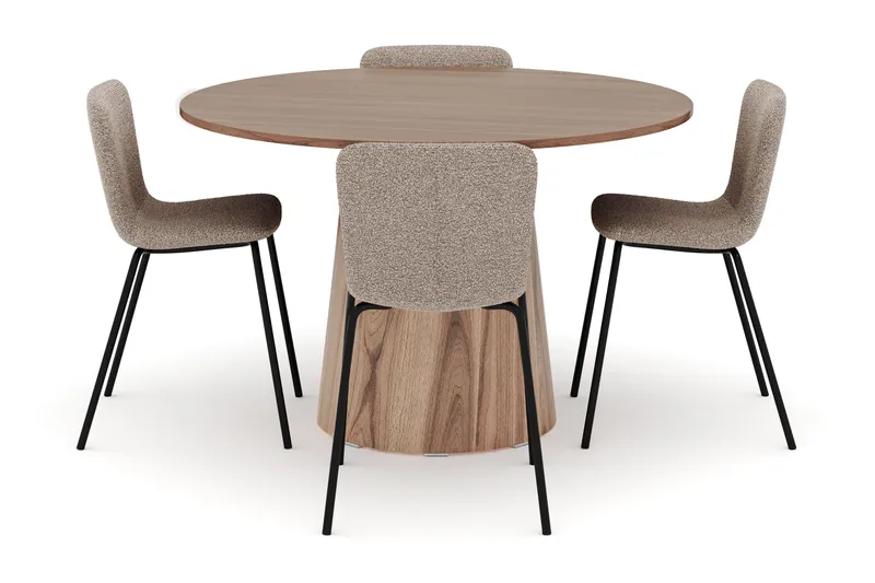 Lanzo Matbord 120 cm med 4 Katy Matstolar - Möbler - Bord & matgrupp - Matgrupp