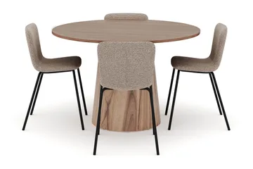 Lanzo Matbord 120 cm med 4 Katy Matstolar - Möbler - Bord & matgrupp - Matgrupp