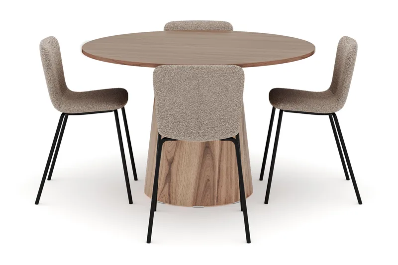 Lanzo Matbord 120 cm med 4 Katy Matstolar - Möbler - Bord & matgrupp - Matgrupp