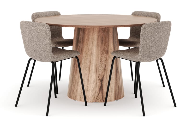 Lanzo Matbord 120 cm med 4 Katy Matstolar