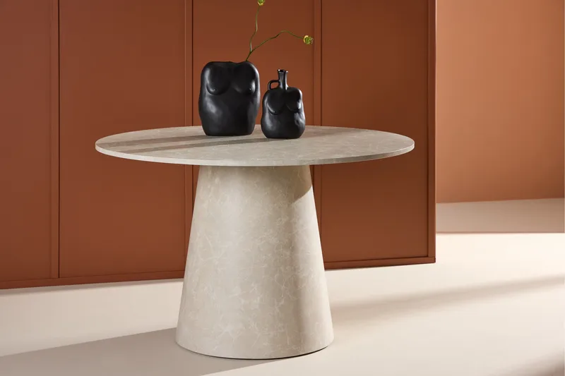 Lanzo Matbord 120 cm Rund - Beige - Möbler - Bord & matgrupp - Matbord & köksbord