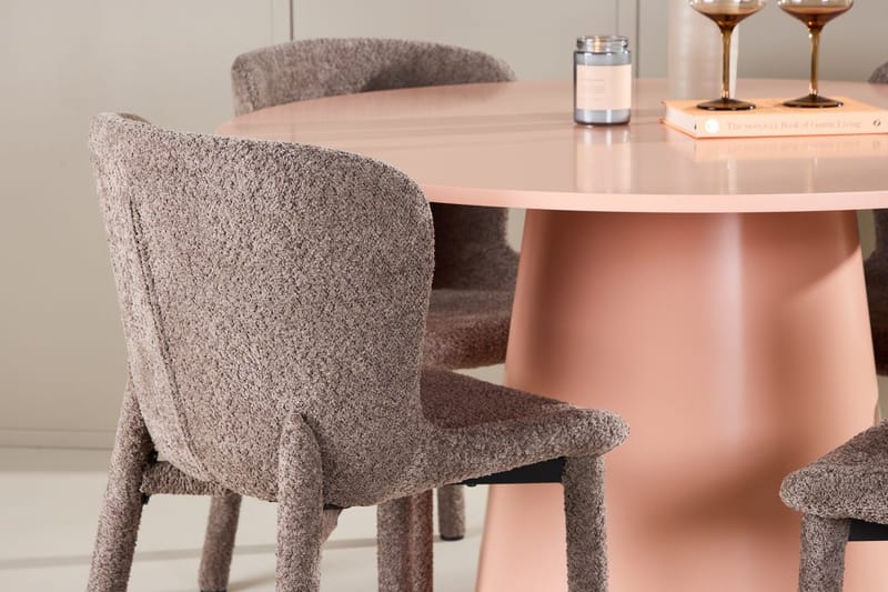 Lanzo Matbord 120 cm Rund med 4 Astoria Matstol - Möbler - Bord & matgrupp - Matgrupp
