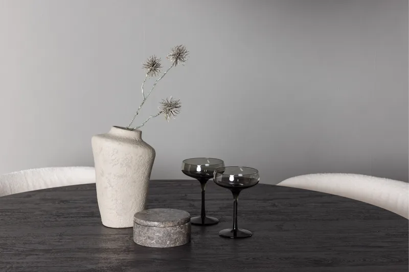 Lanzo Matgrupp 120 cm Rund med 4 Edina Stolar - Mocca - Möbler - Bord & matgrupp - Matgrupp