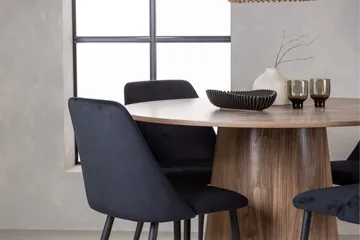 Lanzo Matgrupp 120 cm Rund med 4 Night Stolar - Natur - Möbler - Bord & matgrupp - Matgrupp