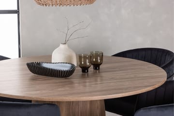 Lanzo Matgrupp 120 cm Rund med 4 Selma Stolar - Natur - Möbler - Bord & matgrupp - Matgrupp