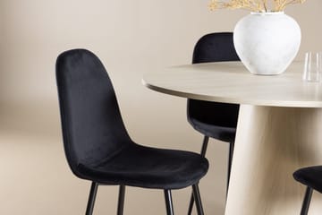 Lanzo Runt Matbord 120 cm med 4 Polar Köksstol - Möbler - Bord & matgrupp - Matgrupp