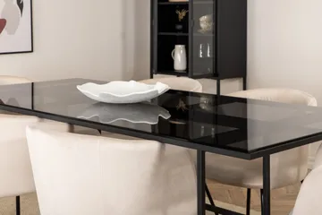 Leif Matgrupp 200 cm Rektangulär med 6 Berit stolar - Beige - Möbler - Bord & matgrupp - Matgrupp