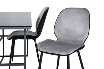 Leif Rektangulär Matgrupp 200 cm med 4 Emma Matstolar - ljusgrå - Möbler - Bord & matgrupp - Matgrupp