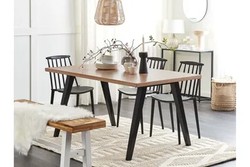 Lenister Matbord 90x150 cm - Ljusbrun/Svart - Möbler - Bord & matgrupp - Matbord & köksbord