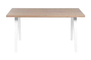 Lenister Matbord 90x150 cm - Vit/Ljusbrun - Möbler - Bord & matgrupp - Matbord & köksbord