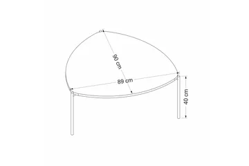 Lenny Soffbord 90 cm - Valnöt - Möbler - Bord & matgrupp - Soffbord