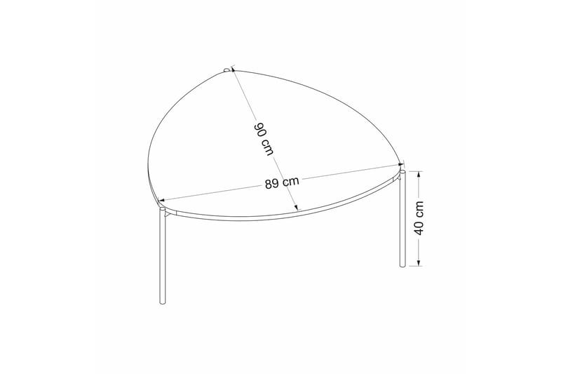 Lenny Soffbord 90 cm - Valnöt - Möbler - Bord & matgrupp - Soffbord
