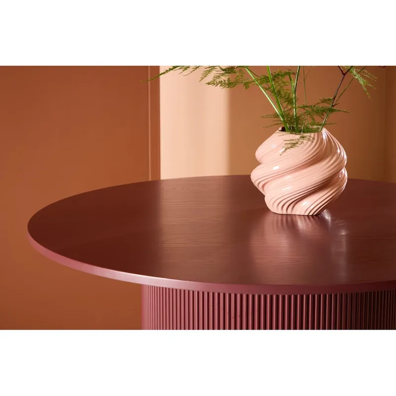 Lenox Runt Matbord 110 cm med Trä- och Valnötsutseende - Burgundy - Möbler - Bord & matgrupp - Matbord & köksbord