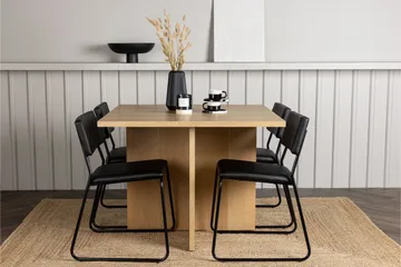 Leo Matgrupp 100 cm Rektangulär med 4 Kenth Stolar - Svart - Möbler - Bord & matgrupp - Matgrupp
