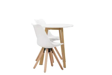 Leonora Matbord 65 cm med 2 Zeno Matstol - Möbler - Bord & matgrupp - Matgrupp