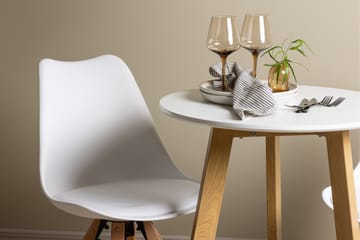 Leonora Matgrupp  65 cm Rund med 2 Zeno stolar - Vit - Möbler - Bord & matgrupp - Matgrupp