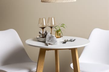Leonora Matgrupp  65 cm Rund med 2 Zeno stolar - Vit - Möbler - Bord & matgrupp - Matgrupp