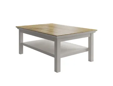 Letira Soffbord 100 cm - Krämfärgad, ek och grå - Möbler - Bord & matgrupp - Soffbord