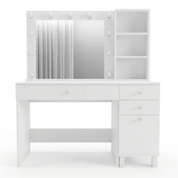 Levio Sminkbord 125,4x147x44,5 cm - Vit - Möbler - Bord & matgrupp - Sminkbord & toalettbord