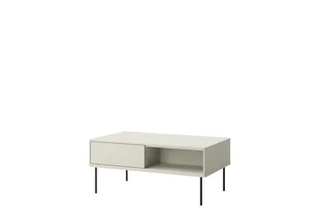 Levisa 110 cm Rektangulärt Soffbord med Lådor i Trä - Beige - Möbler - Bord & matgrupp - Soffbord