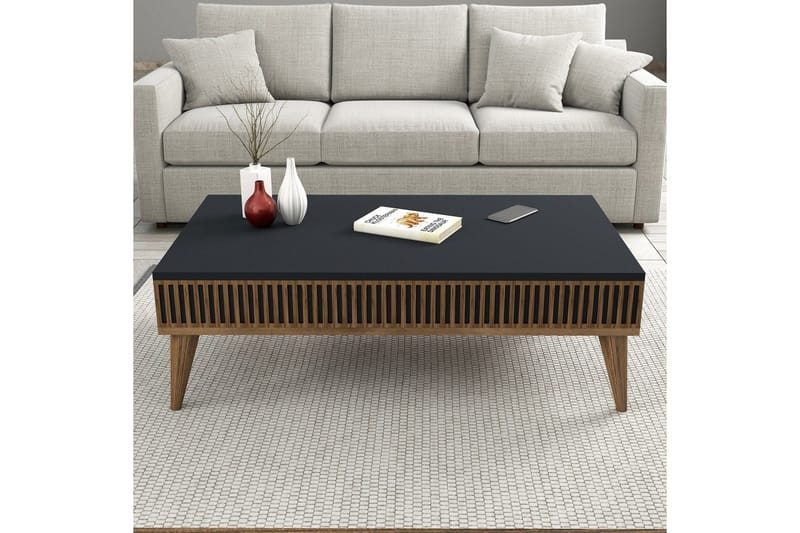 Lissione Soffbord 105 cm - Valnöt/Antracit - Möbler - Bord & matgrupp - Soffbord