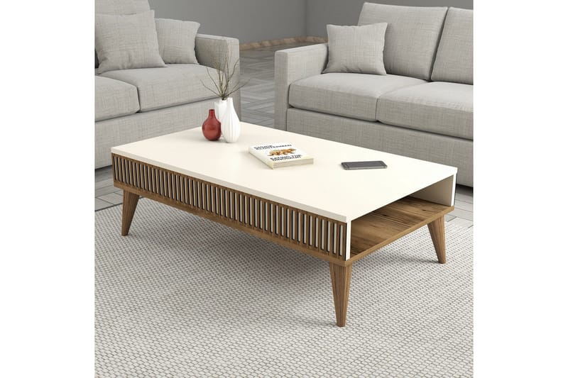 Lissione Soffbord 105 cm - Valnöt/Cream - Möbler - Bord & matgrupp - Soffbord
