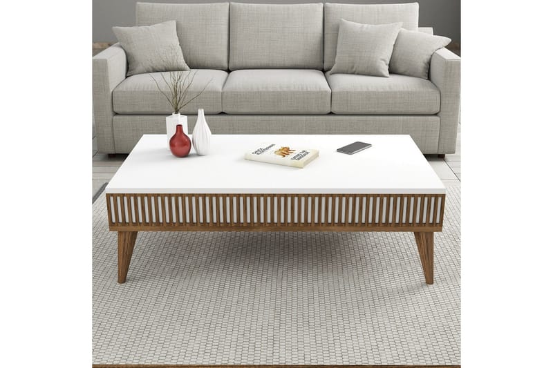 Lissione Soffbord 105 cm - Valnöt/Vit - Möbler - Bord & matgrupp - Soffbord