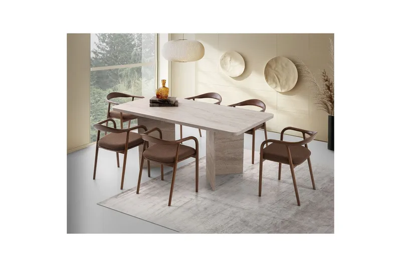 Loftia Matbord 180 cm Rektangulär - Travertine - Möbler - Bord & matgrupp - Matbord & köksbord