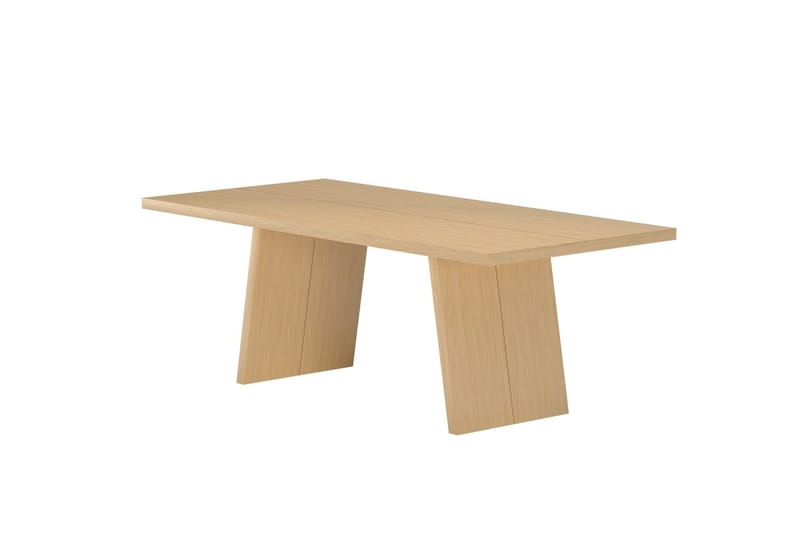 Logga Stort Rektangulärt Matbord 210 cm i Trä med Ekutseende - Beige - Möbler - Bord & matgrupp - Matbord & köksbord